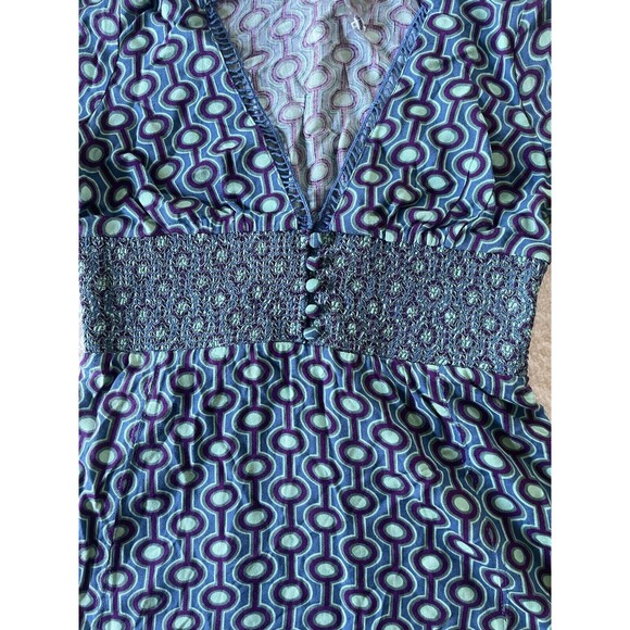 Urban Outfitters Blue Teal Retro Style Mini Dress Short Sleeve Size Small NWOT - Picture 3 of 10